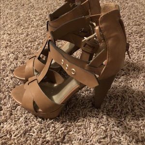 Guess open toe heels